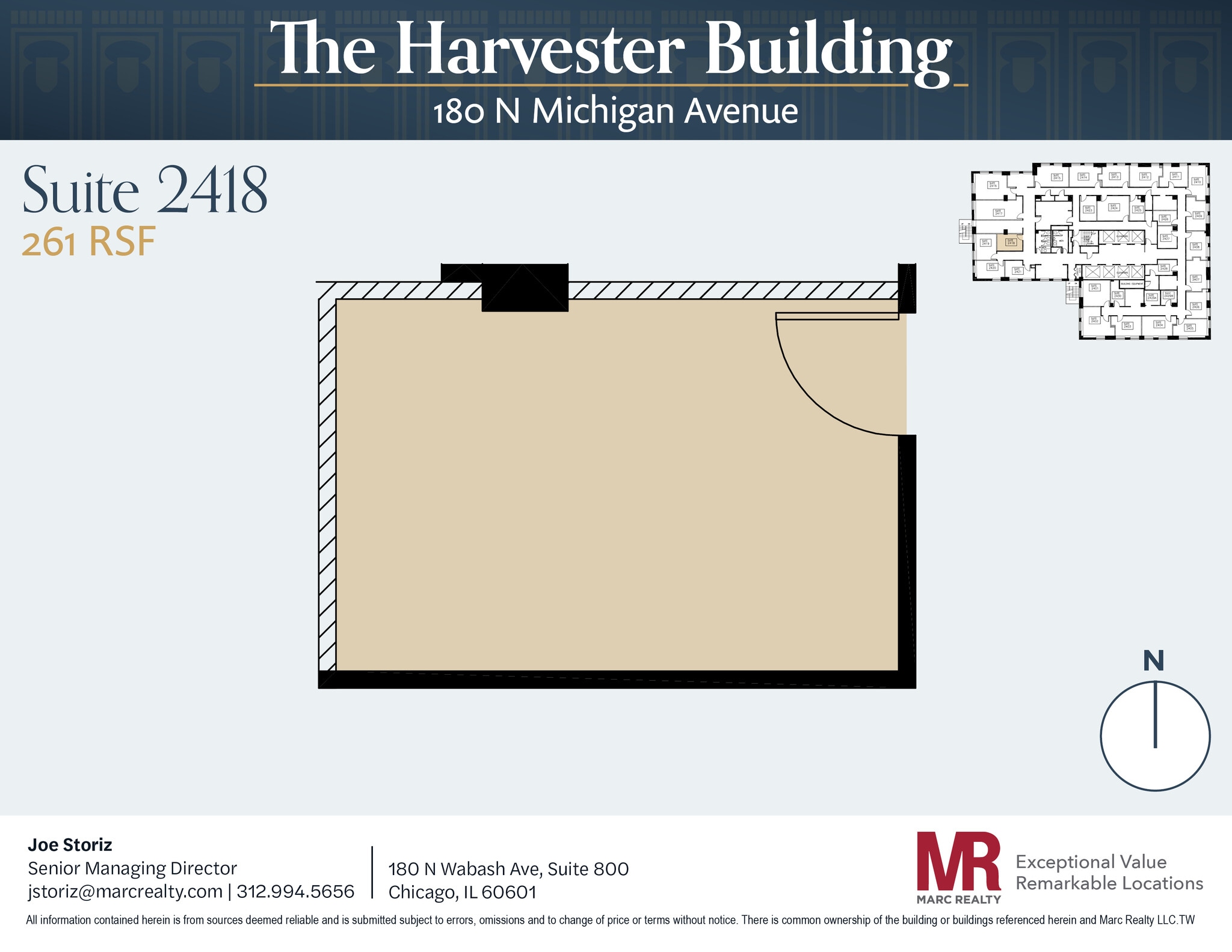 180 N Michigan Ave, Chicago, IL à louer Plan d’étage- Image 1 de 1