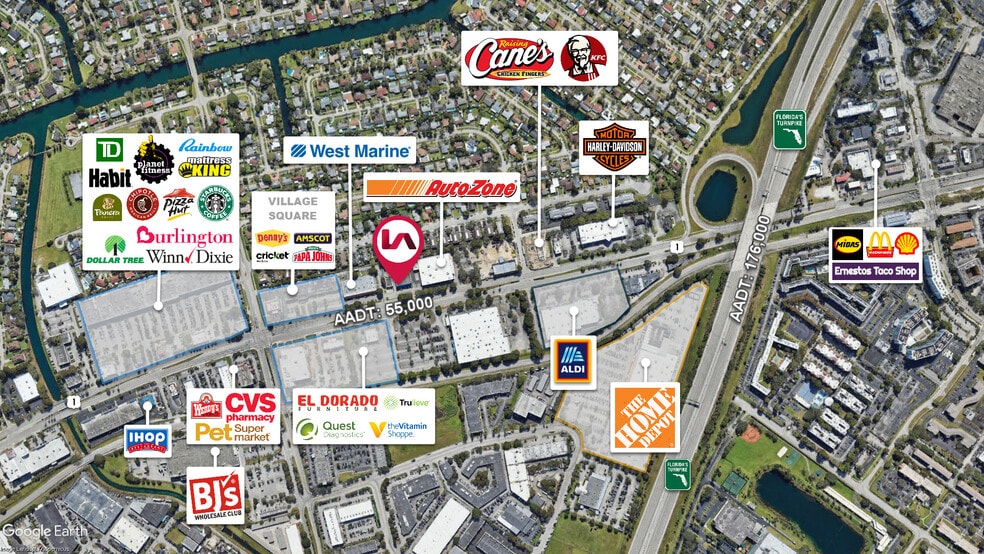 19485-19489 S Dixie Hwy, Cutler Bay, FL à louer - Photo du bâtiment - Image 2 de 10