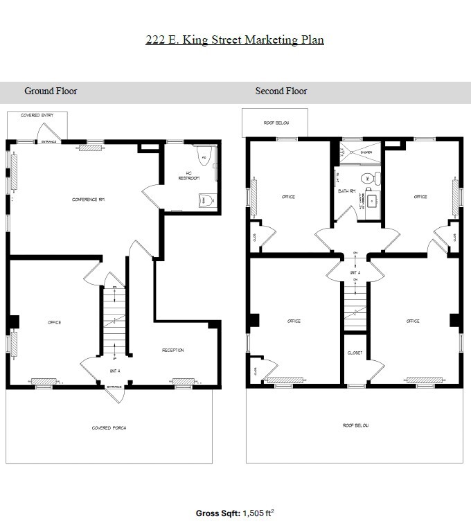 222 E King St, Malvern, PA à louer Plan d’étage- Image 1 de 1