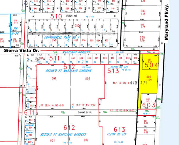 3465-3495 S Maryland Pky, Las Vegas, NV à vendre - Plan cadastral - Image 3 de 5