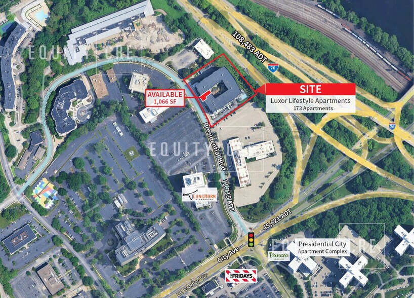 9 Presidential Blvd, Bala Cynwyd, PA à louer - Aérien - Image 2 de 5