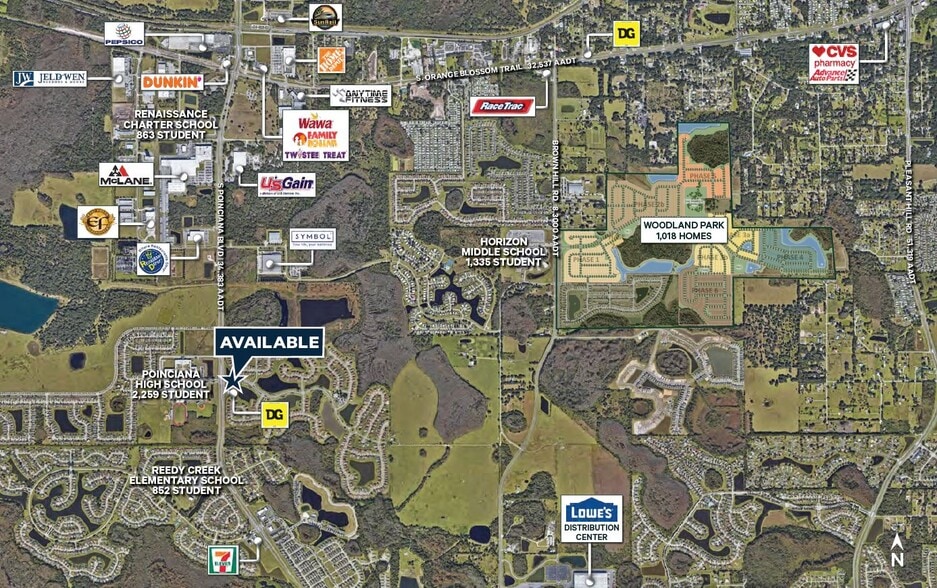 S Poinciana Blvd & Waterview Estates Blvd, Kissimmee, FL for lease - Aerial - Image 1 of 2