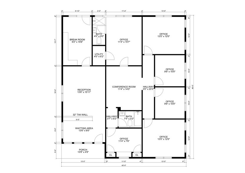 2613 Clinton Ave W, Huntsville, AL for lease - Floor Plan - Image 2 of 13
