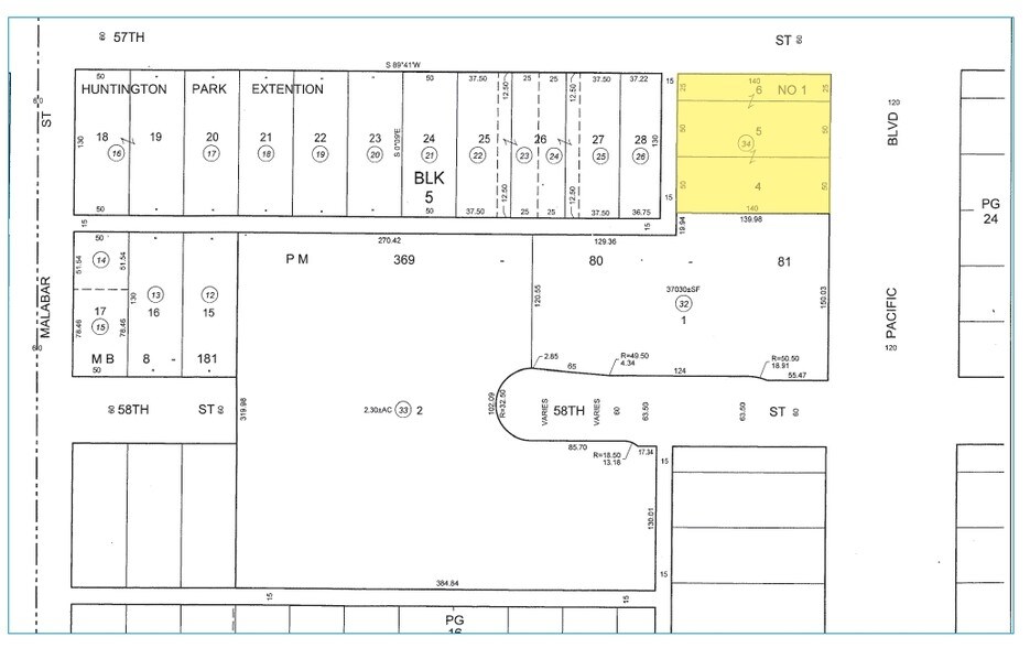 5707 Pacific Blvd, Huntington Park, CA à vendre - Plan cadastral - Image 2 de 23