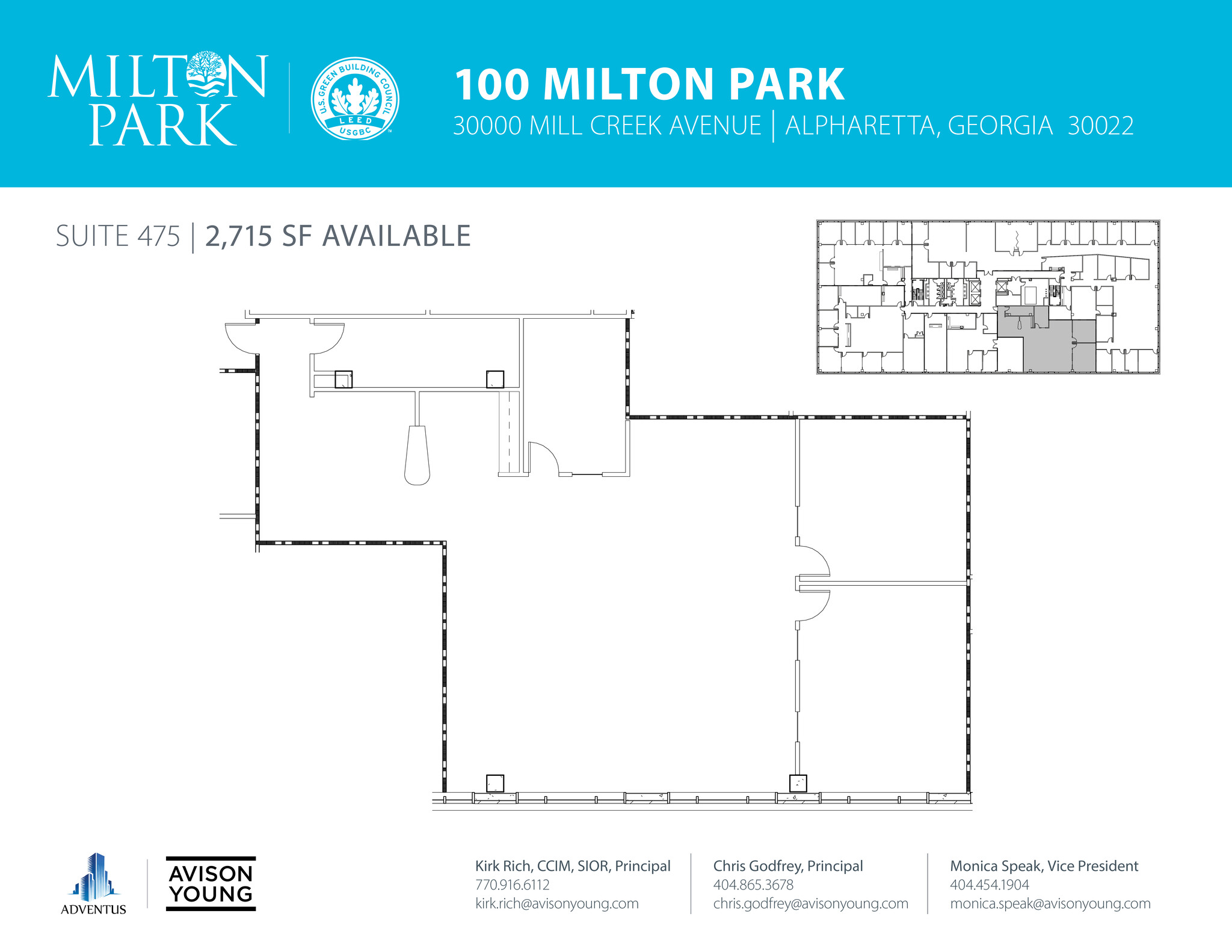 30000 Mill Creek Ave, Alpharetta, GA à louer Plan d  tage- Image 1 de 1