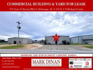 Plus de détails pour 701 Gene E Stewart Blvd, Sylacauga, AL - Industriel à louer