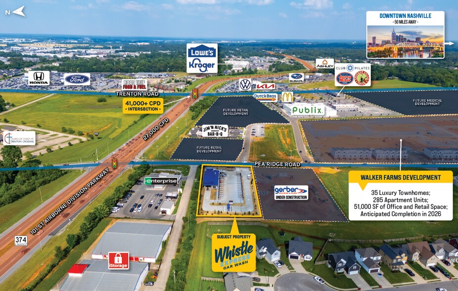 2530 Pea Ridge Rd, Clarksville, TN à vendre - Aérien - Image 3 de 4