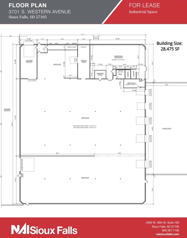 3701 S Western Ave, Sioux Falls, SD à louer Plan d’étage- Image 1 de 1