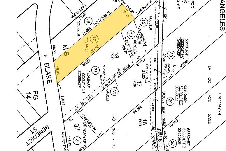 1989 Blake Ave, Los Angeles, CA à louer Plan cadastral- Image 1 de 2