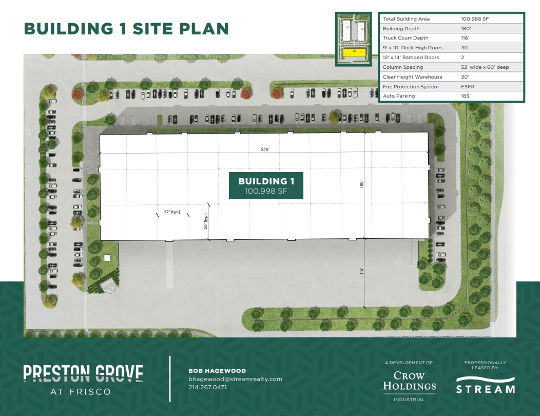 SWC Preston Rd & Corinth Ln, Frisco, TX à louer Plan d’étage- Image 1 de 1