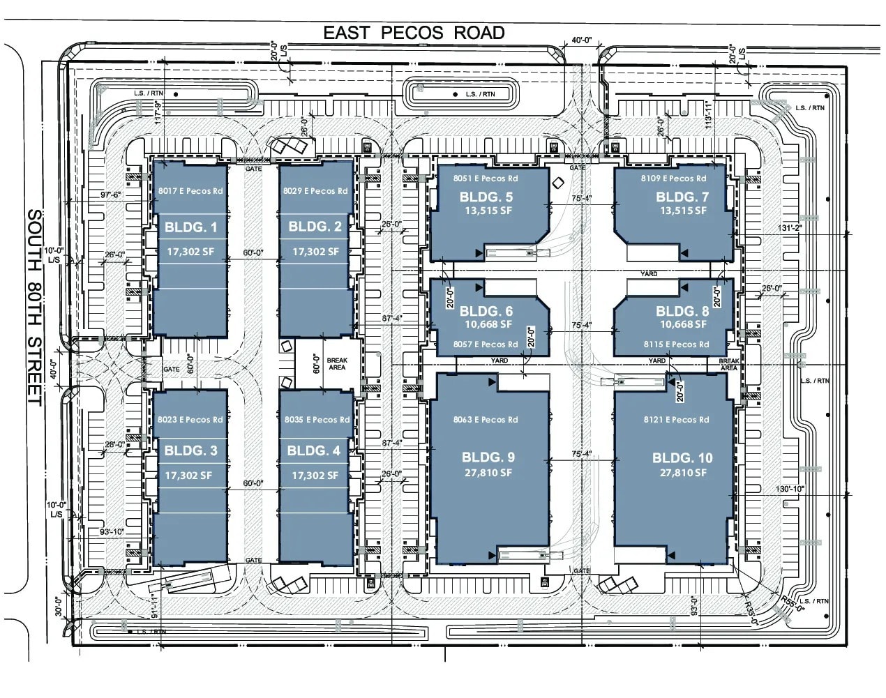 8029 E Pecos Rd, Mesa, AZ for lease Site Plan- Image 1 of 1