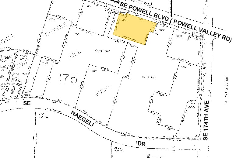 17218 SE Powell Blvd, Portland, OR for lease - Plat Map - Image 2 of 5
