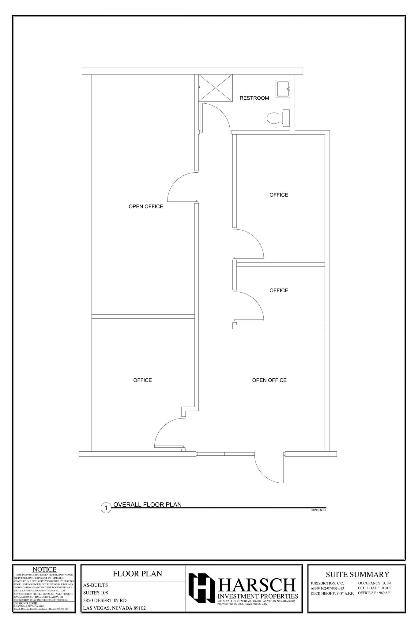 3111 S Valley View Blvd, Las Vegas, NV à louer Plan de site- Image 1 de 1