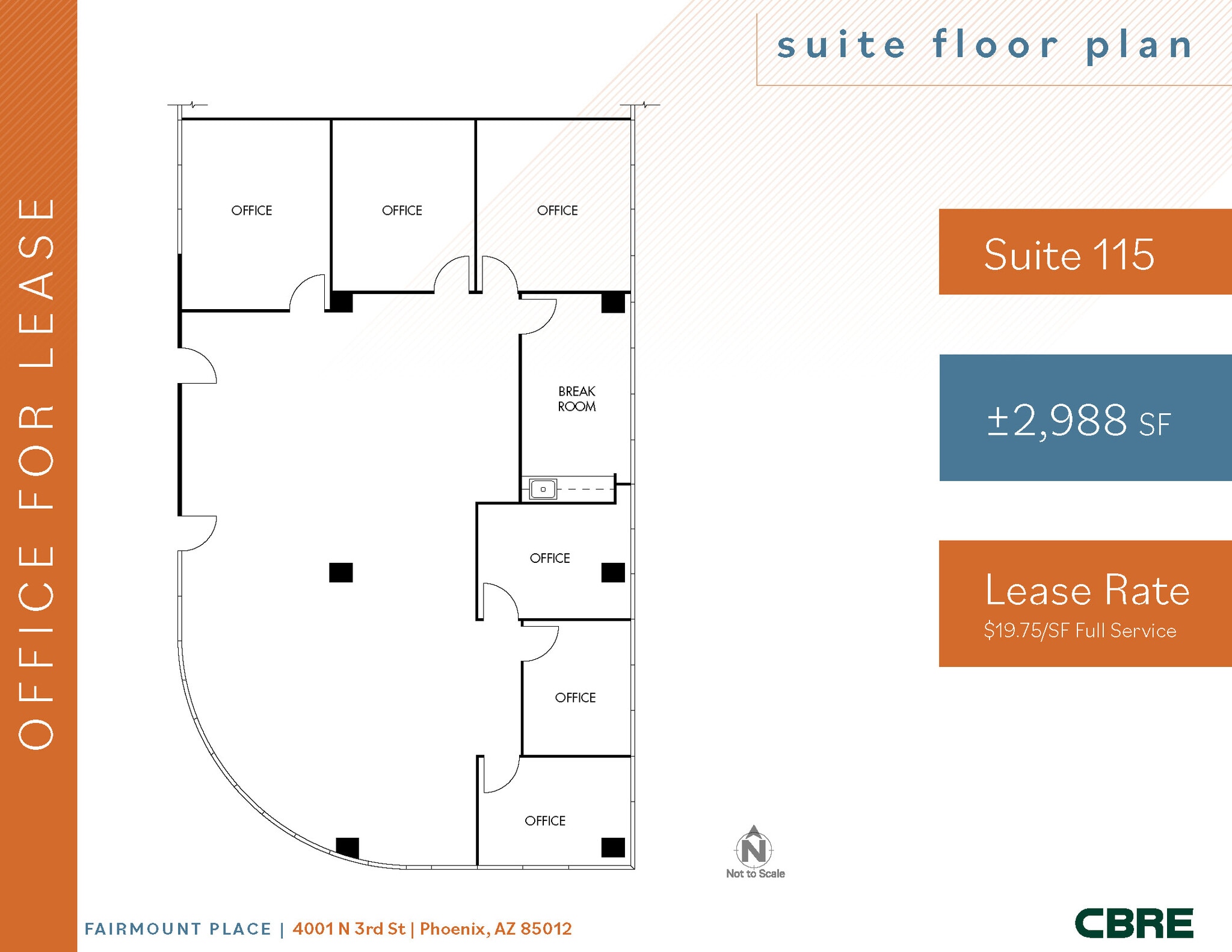 4001 N 3rd St, Phoenix, AZ à louer Plan d’étage- Image 1 de 1