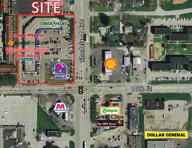 1004-1048 N Shadeland Ave, Indianapolis, IN for lease - Aerial - Image 2 of 7