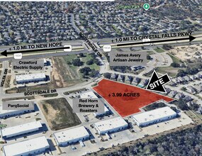 1609 Scottsdale Drive, Cedar Park, TX - Aerial map view