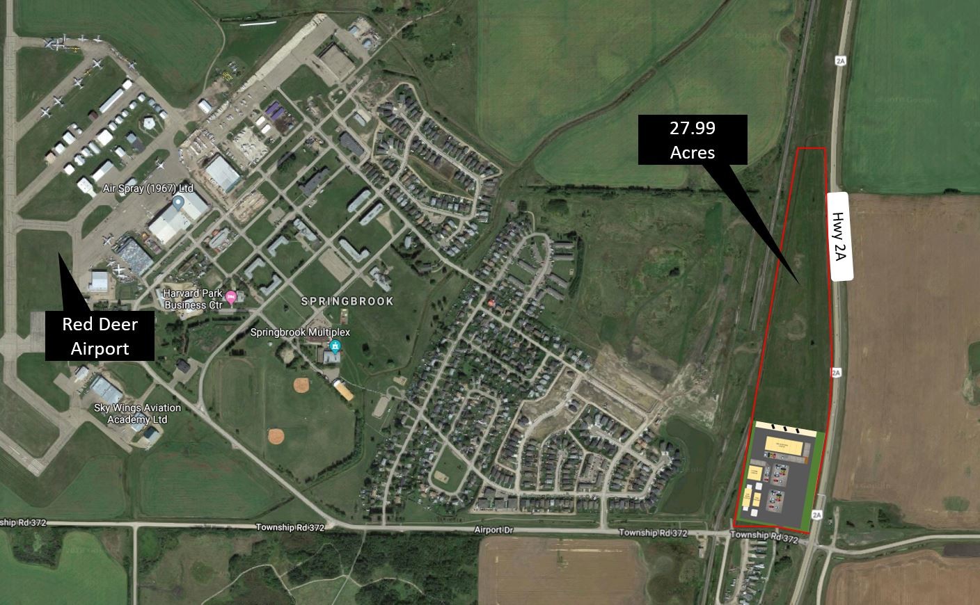 Red Deer County Ab, Springbrook, AB for sale Aerial- Image 1 of 1