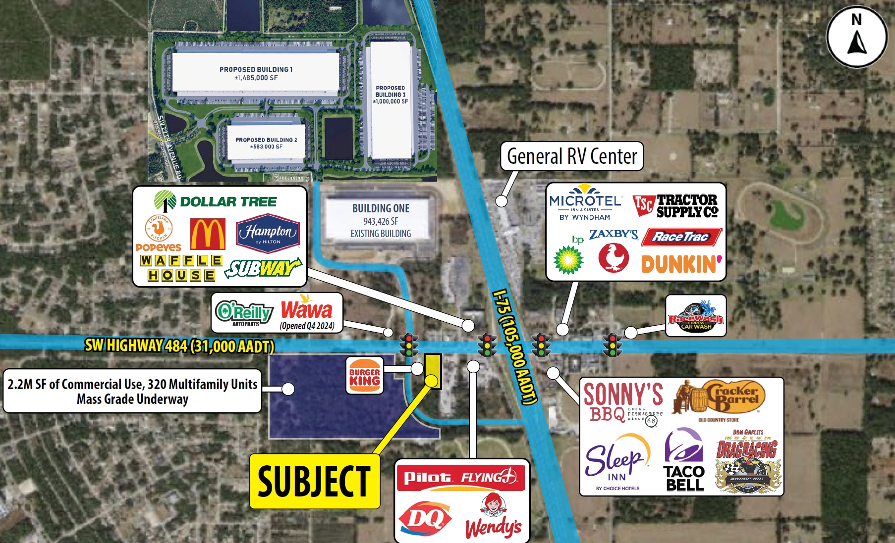 SWQ of I-75 & SW Highway 484, Ocala, FL for lease Primary Photo- Image 1 of 3