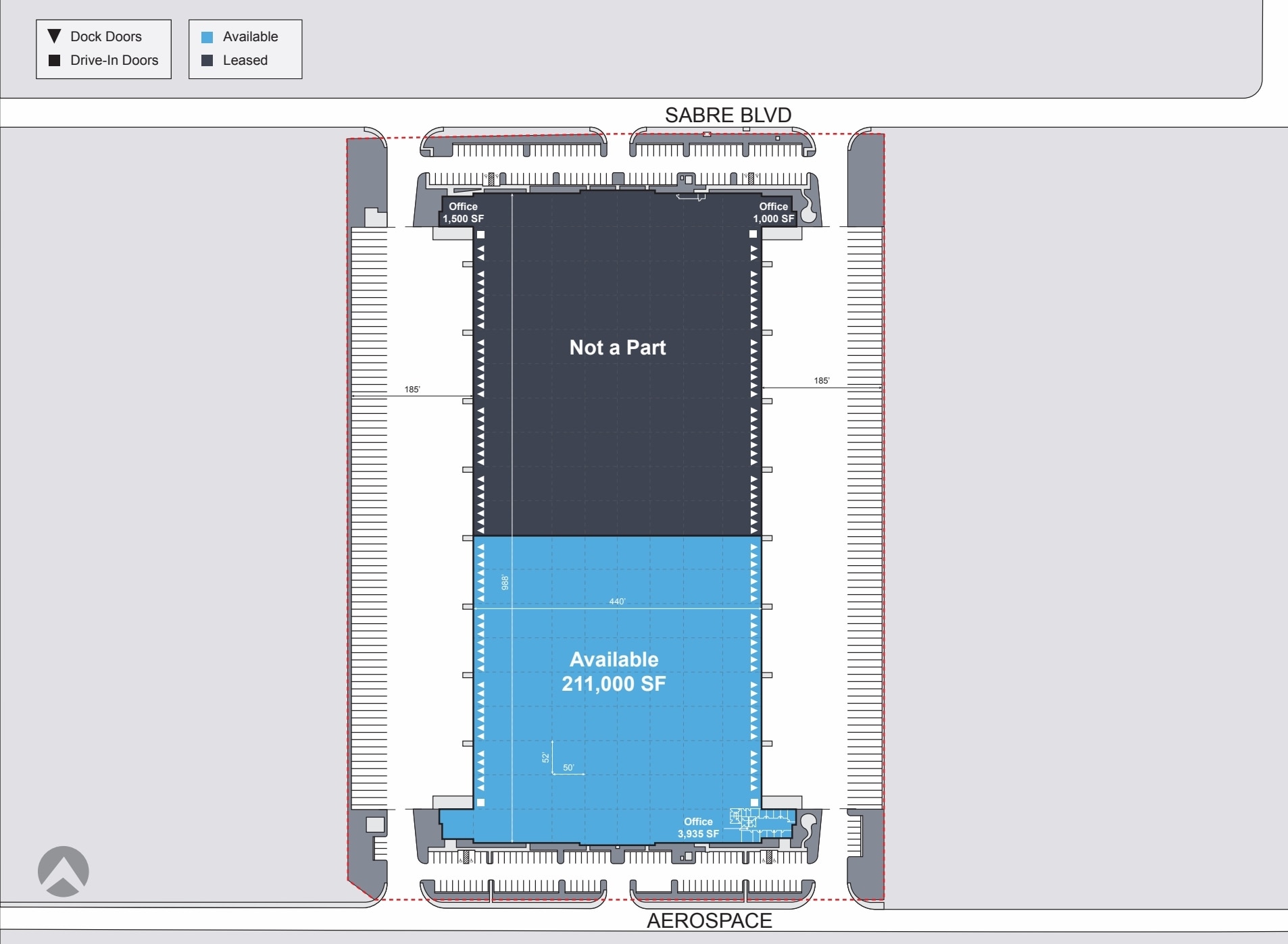 13364 Aerospace Dr, Victorville, CA à louer Plan d’étage- Image 1 de 1