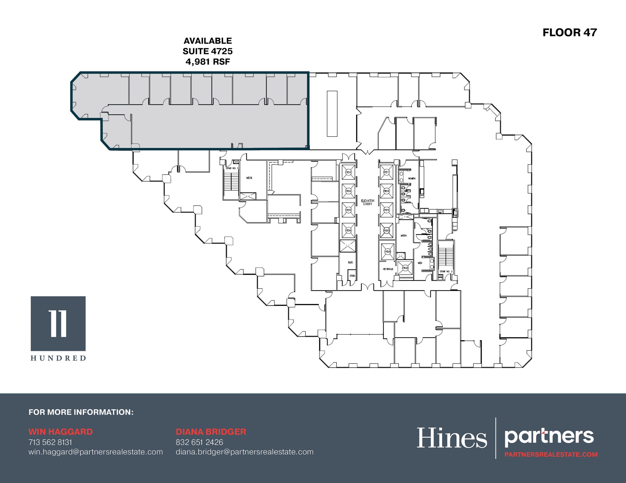 1100 Louisiana St, Houston, TX à louer Plan d’étage- Image 1 de 1