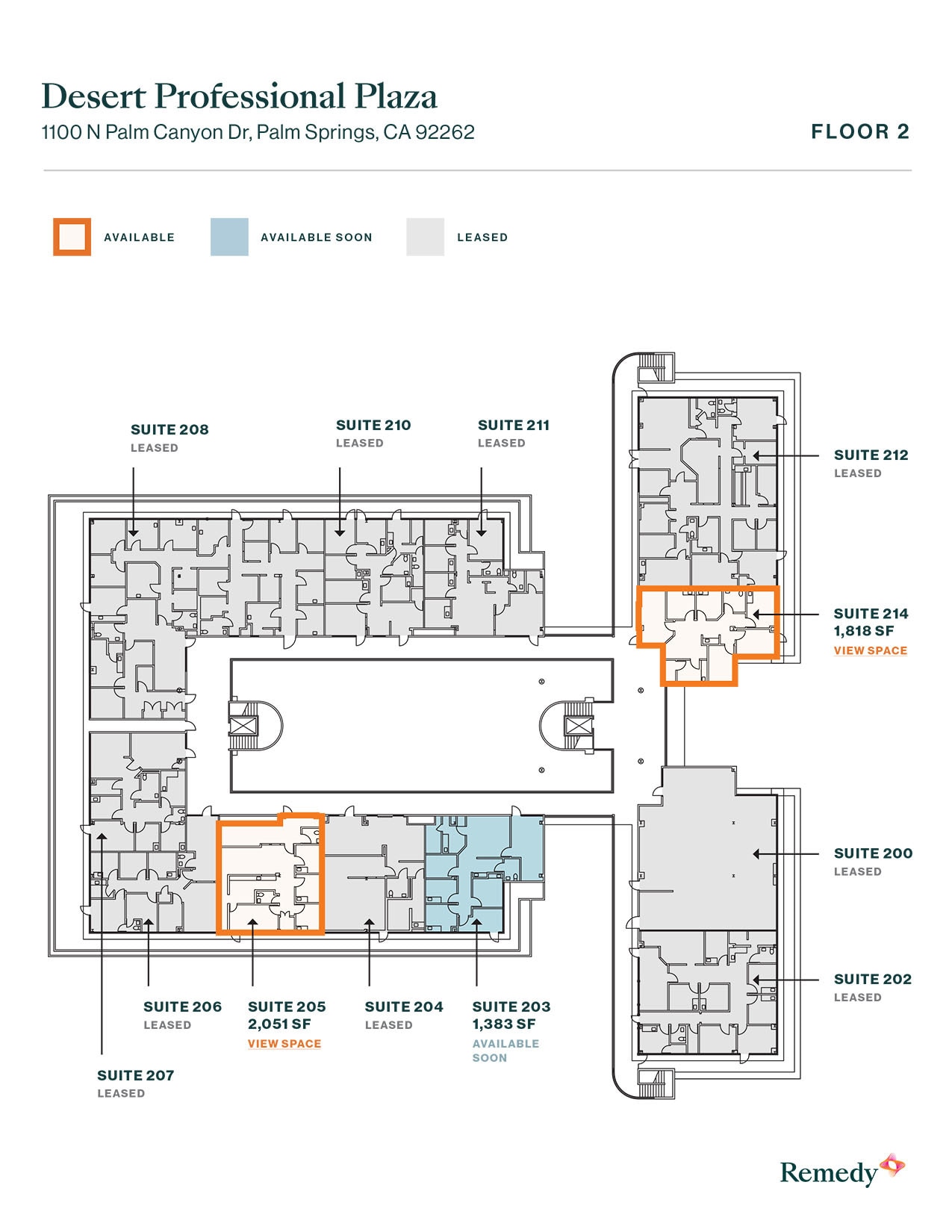 1100 N Palm Canyon Dr, Palm Springs, CA à louer Plan d’étage- Image 1 de 1