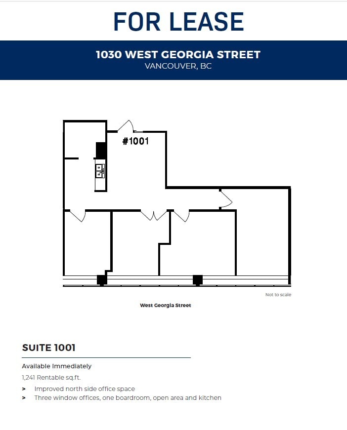 1030 W Georgia St, Vancouver, BC à louer Plan d’étage- Image 1 de 1