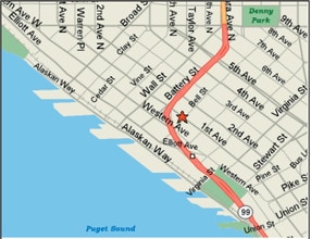 2319-2323 1st Ave, Seattle, WA - AÉRIEN Vue de la carte