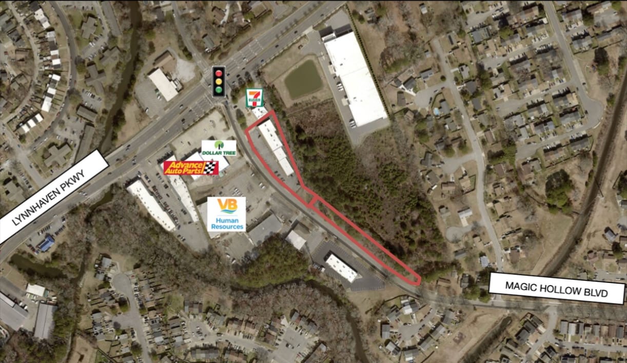 3150-3160 Magic Hollow Blvd, Virginia Beach, VA for sale Aerial- Image 1 of 15