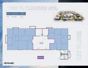 1710 W Cameron Ave, West Covina, CA à louer Plan d’étage- Image 1 de 2