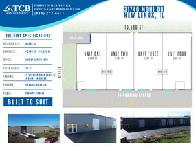 21740 S Moni Dr, New Lenox, IL for lease Floor Plan- Image 1 of 2