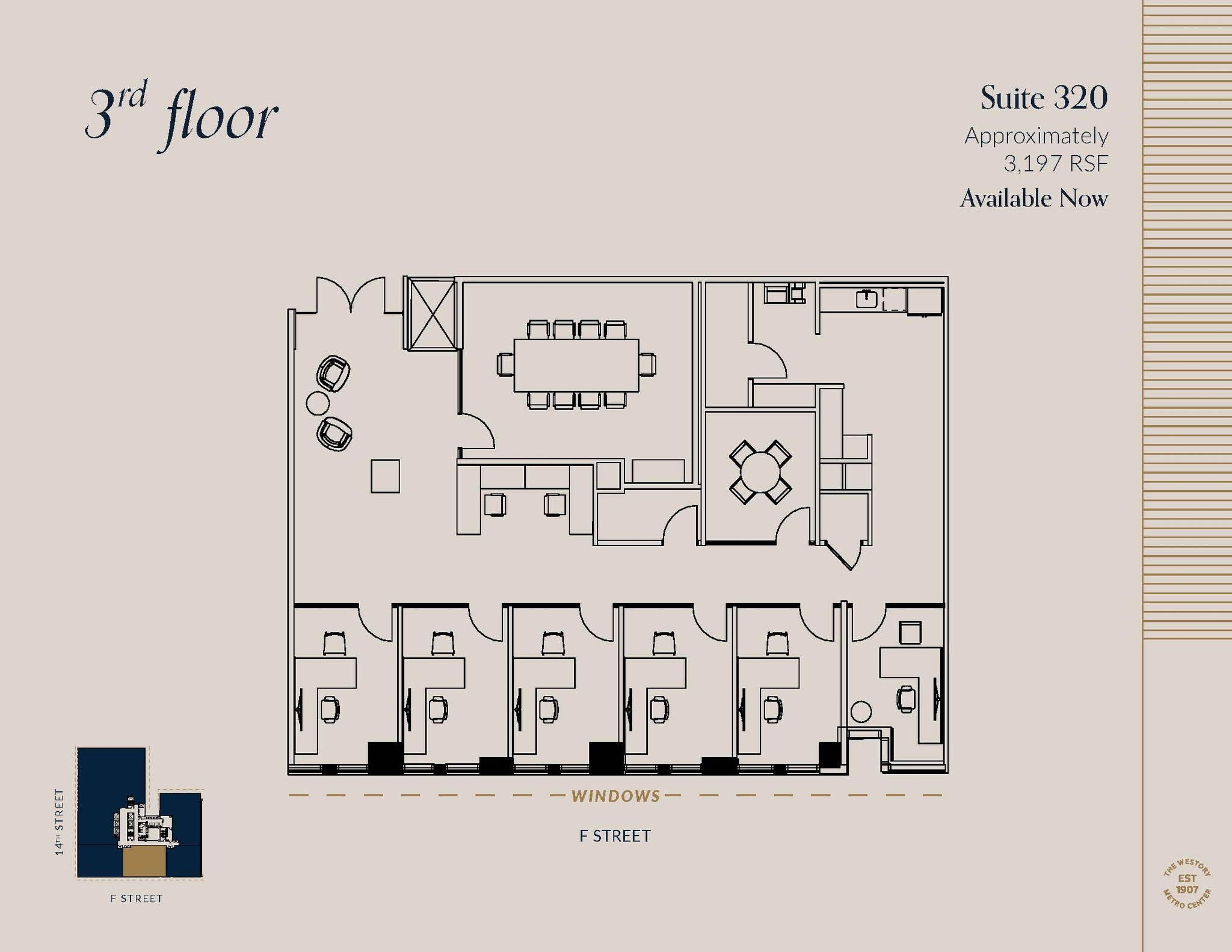607 14th St NW, Washington, DC à louer Plan d’étage- Image 1 de 2