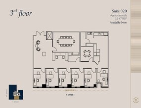 607 14th St NW, Washington, DC à louer Plan d’étage- Image 1 de 2