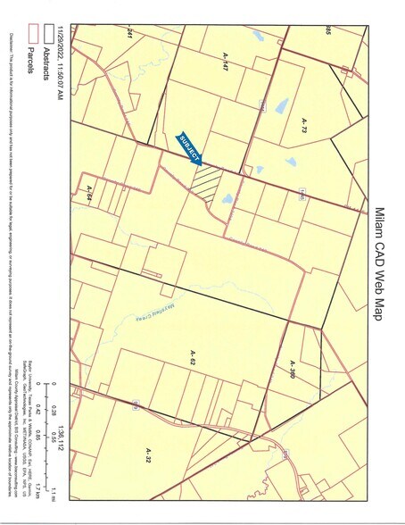CR 140, Cameron, TX à vendre - Plan cadastral - Image 3 de 4