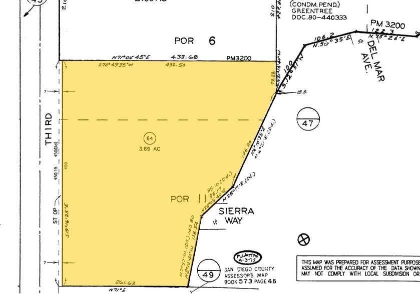 865 3rd Ave, Chula Vista, CA for lease - Plat Map - Image 2 of 4