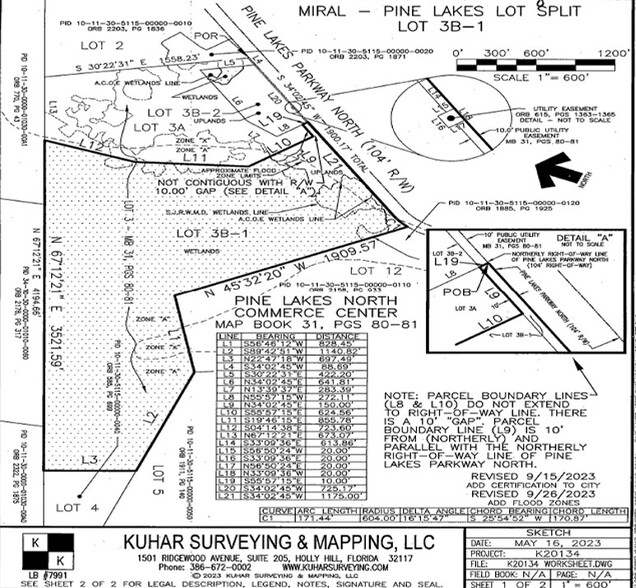 Pine Lakes Parkway, Palm Coast, FL for sale - Site Plan - Image 2 of 2