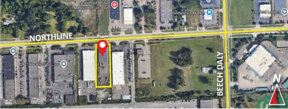 26187 Northline Rd, Taylor, MI for lease - Aerial - Image 3 of 4