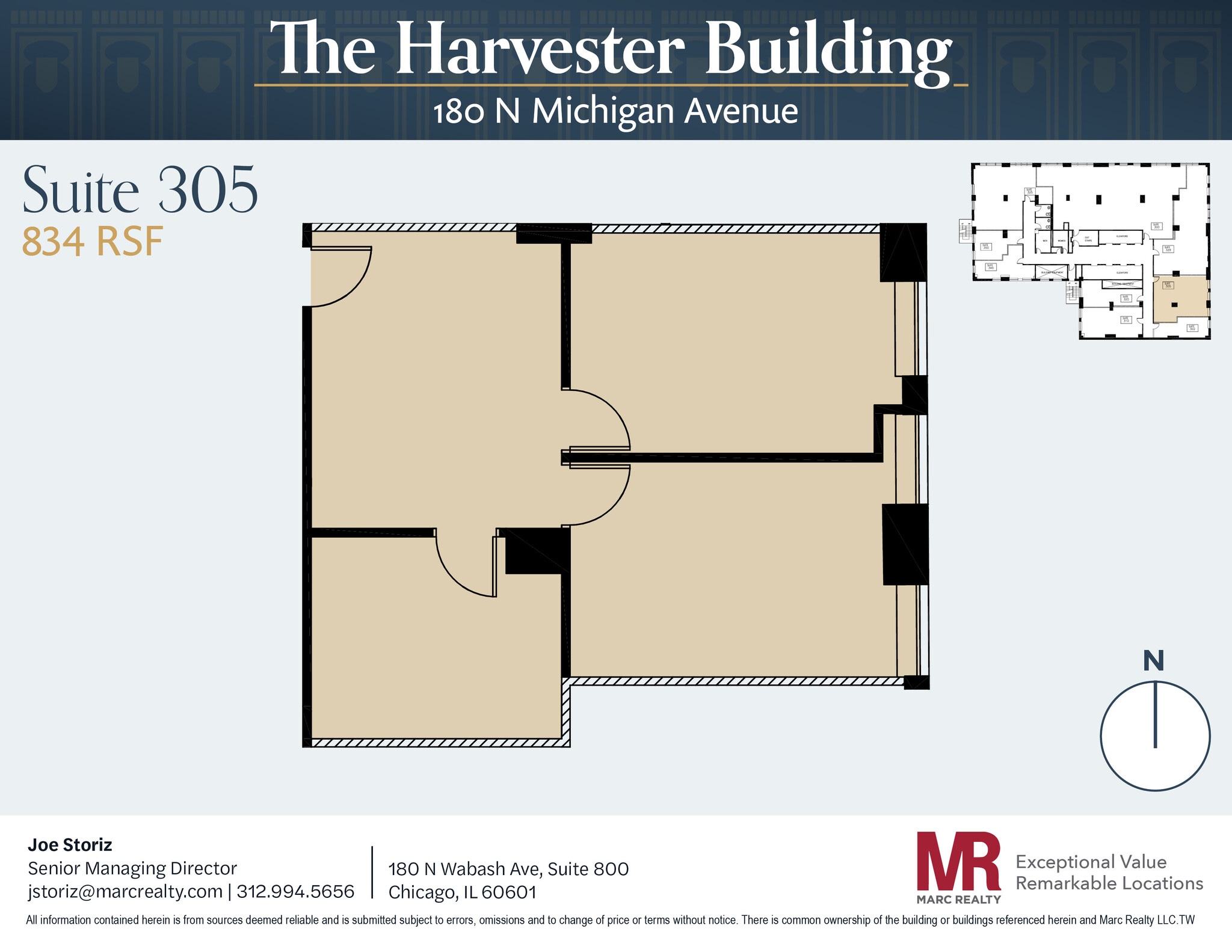 180 N Michigan Ave, Chicago, IL à louer Plan d’étage- Image 1 de 5