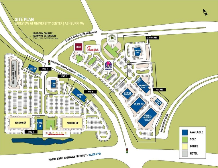 Route 7, Ashburn, VA à louer - Plan de site - Image 2 de 2