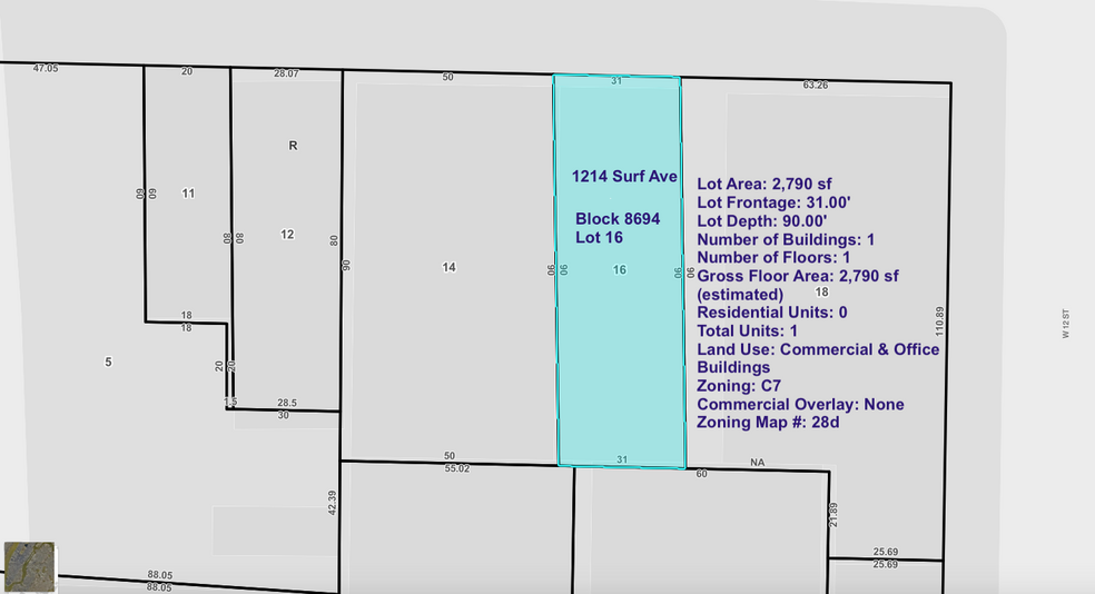 1214 Surf Ave, Brooklyn, NY à louer - Plan d’étage - Image 2 de 3
