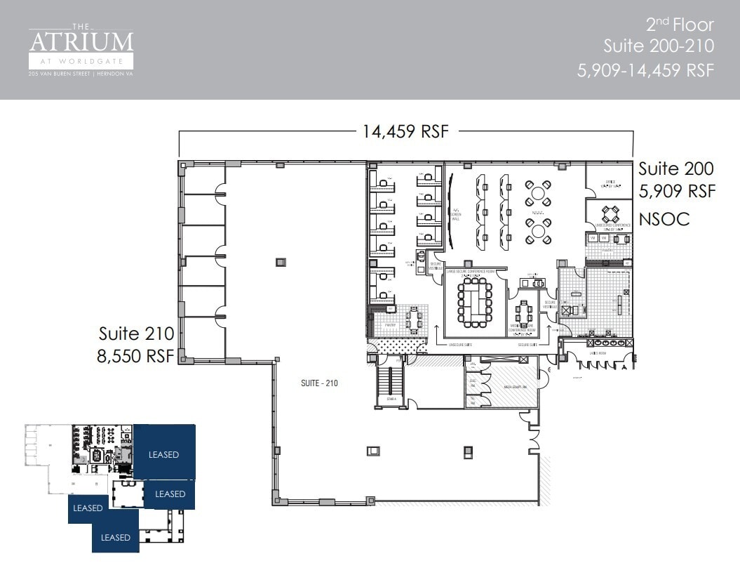 205 Van Buren St, Herndon, VA à louer Plan d’étage- Image 1 de 1