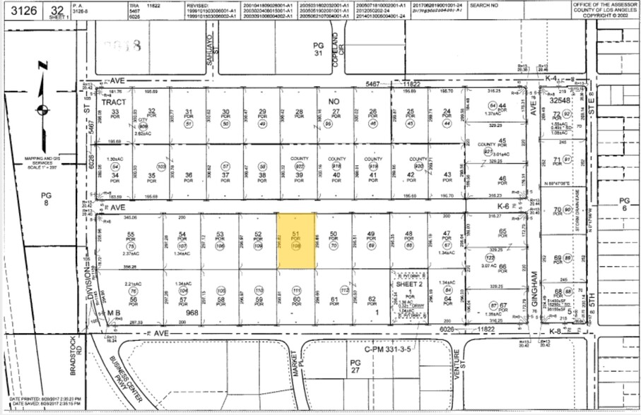 250 E Ave K6, Lancaster, CA for lease - Plat Map - Image 2 of 2