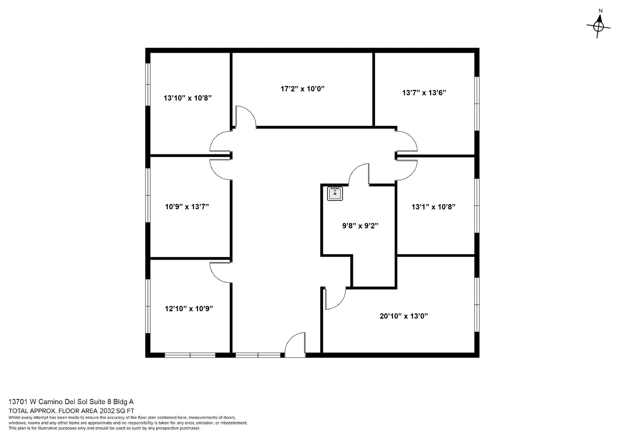 13711 W Camino Del Sol, Sun City West, AZ for lease Floor Plan- Image 1 of 14
