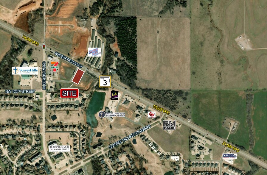 11314 NW Expressway, Yukon, OK à vendre - Aérien - Image 1 de 2