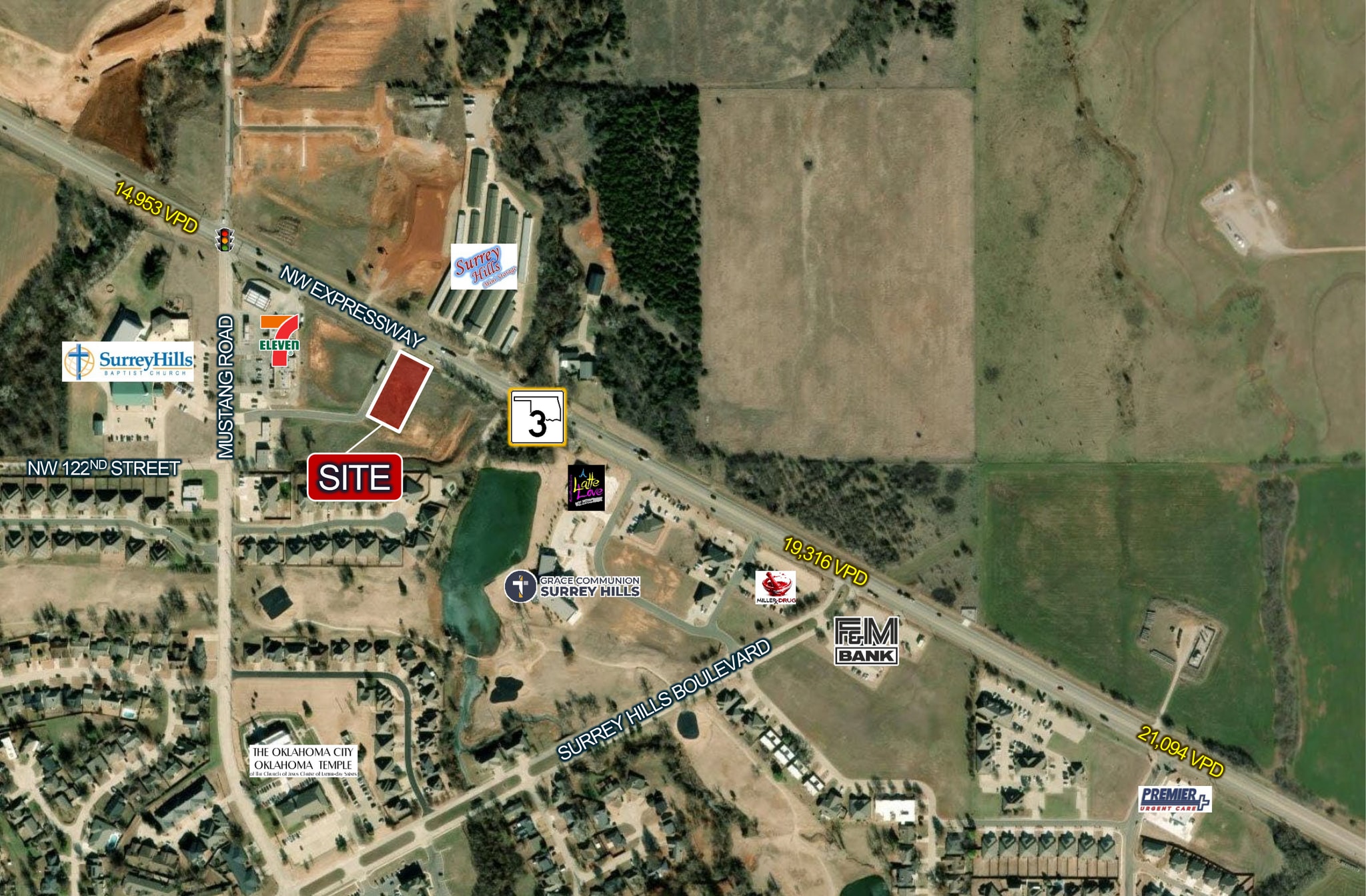 11314 NW Expressway, Yukon, OK for sale Aerial- Image 1 of 3