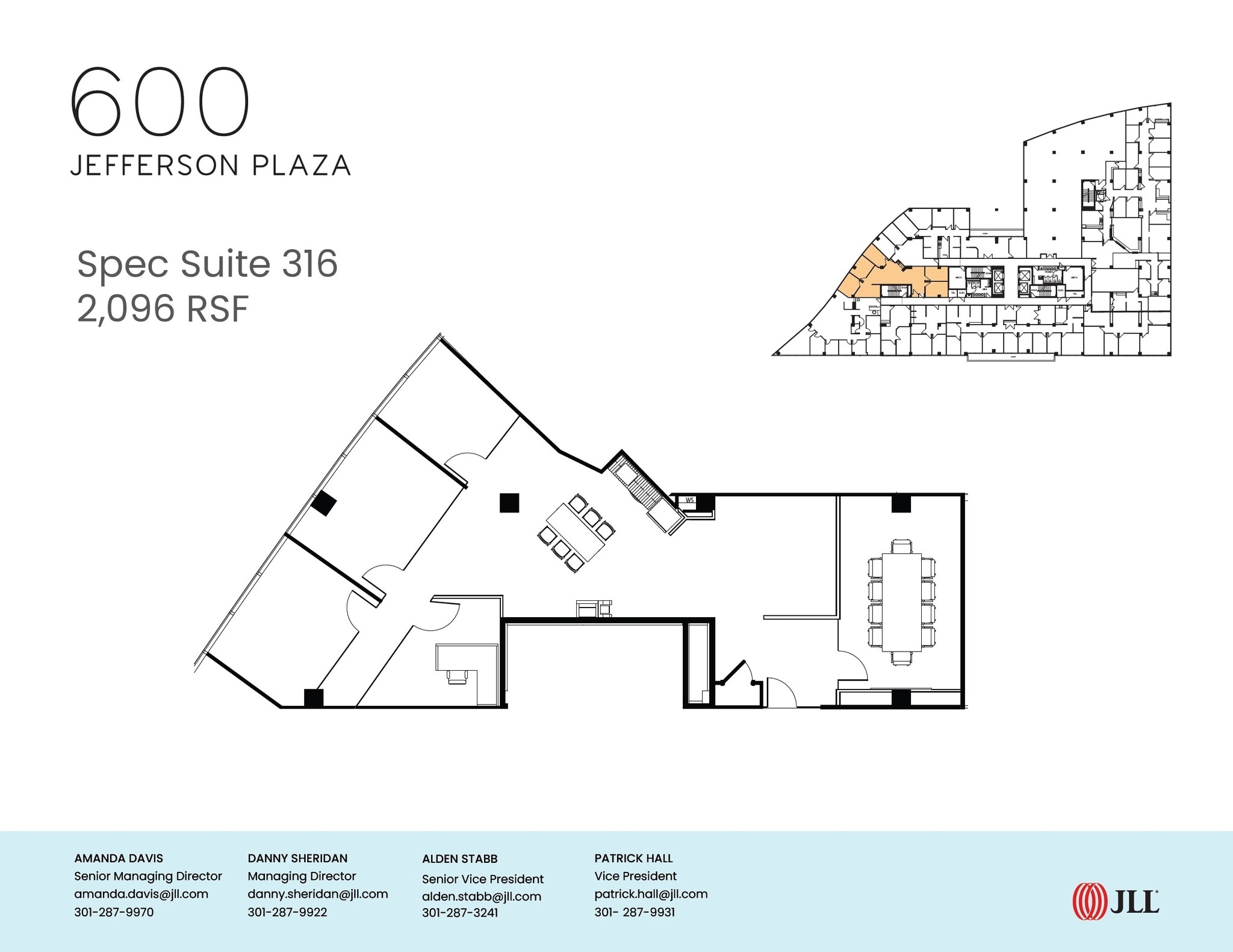 600 Jefferson Plz, Rockville, MD à louer Plan d’étage- Image 1 de 7