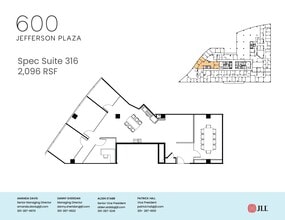 600 Jefferson Plz, Rockville, MD à louer Plan d’étage- Image 1 de 7