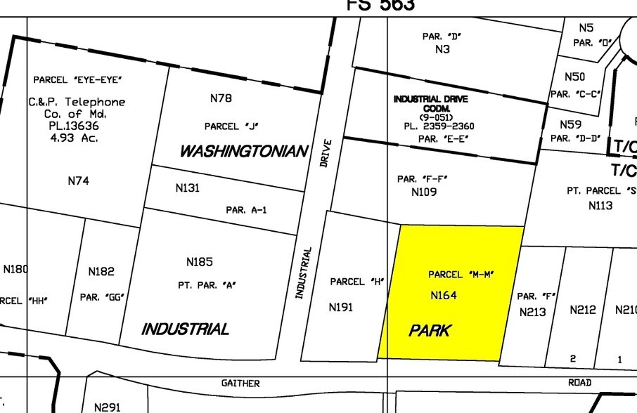 9121-9125 Gaither Rd, Gaithersburg, MD à louer - Plan cadastral - Image 2 de 7