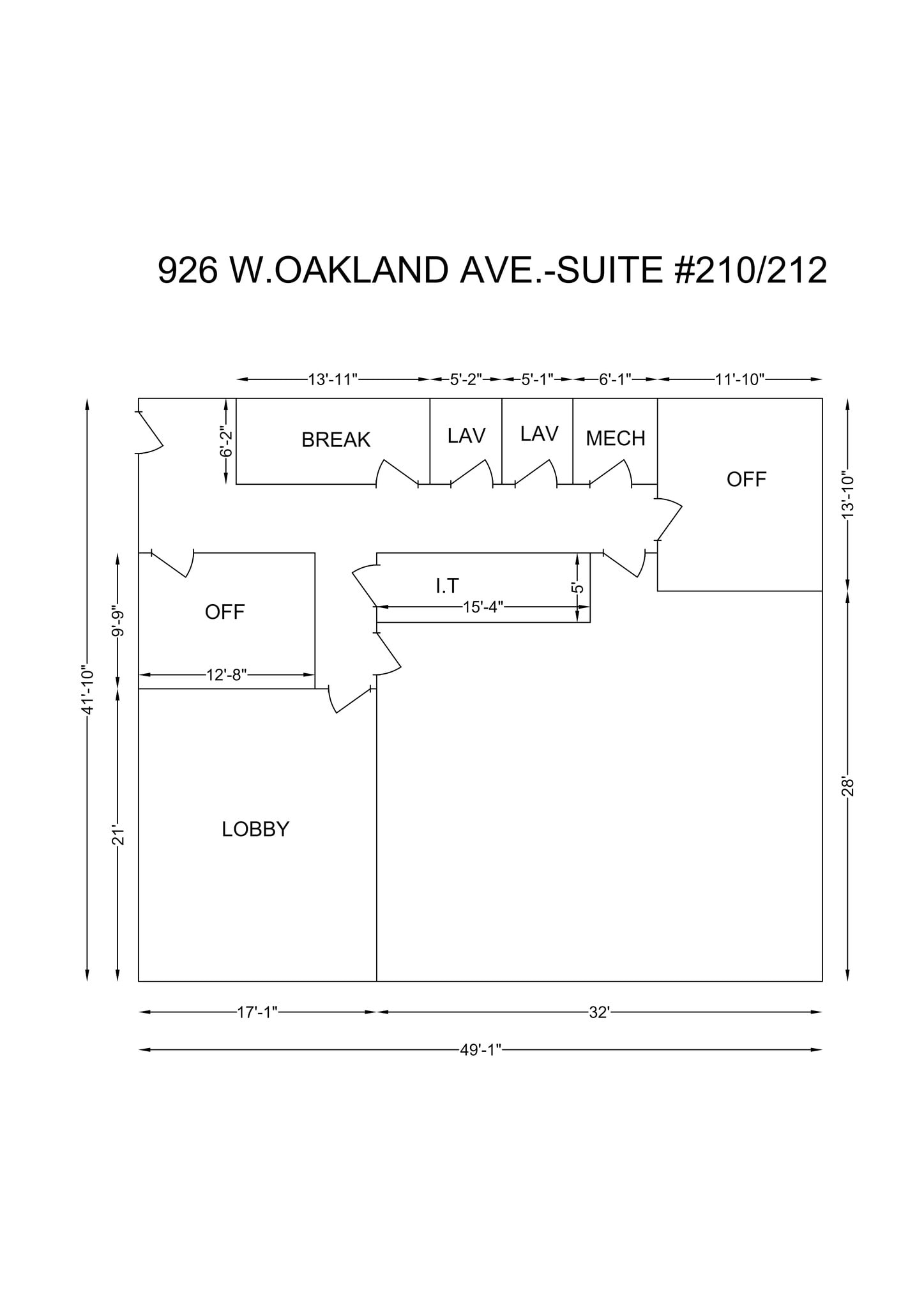 926 W Oakland Ave, Johnson City, TN à louer Plan de site- Image 1 de 1