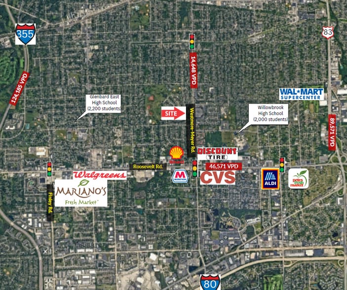 837 S Westmore Ave, Lombard, IL for lease - Aerial - Image 3 of 3