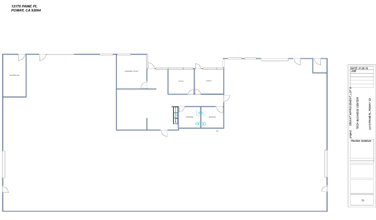 12170 Paine Pl, Poway, CA for lease Floor Plan- Image 1 of 1